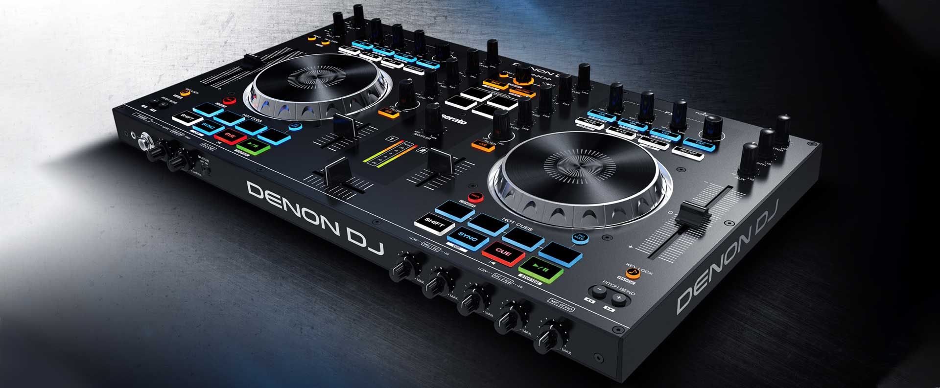 Denon DJ MC4000 2-Ch 2-Deck Serato DJ Controller New W/ NOVIK MIC and 2 XLR Cables. 