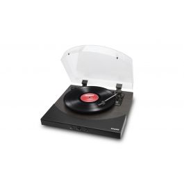 Black Wireless Turntable with Stereo Soundbar|Premier LP|ION Audio