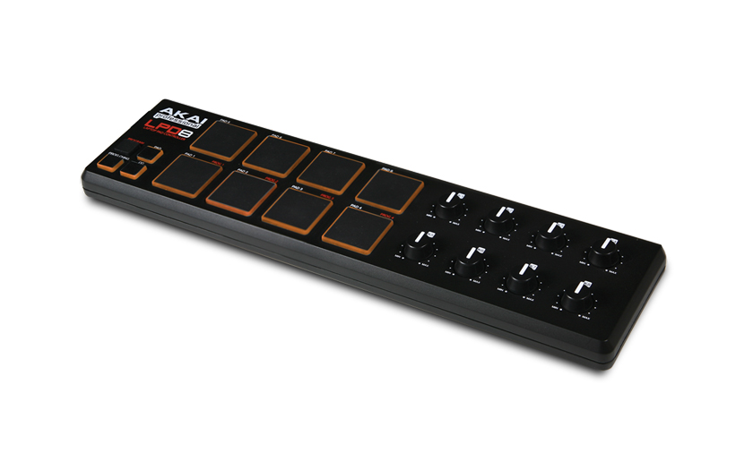Akai AKAI Pad Controller LPD8 USB MIDI Portatile con 8 Pad Retroilluminati 